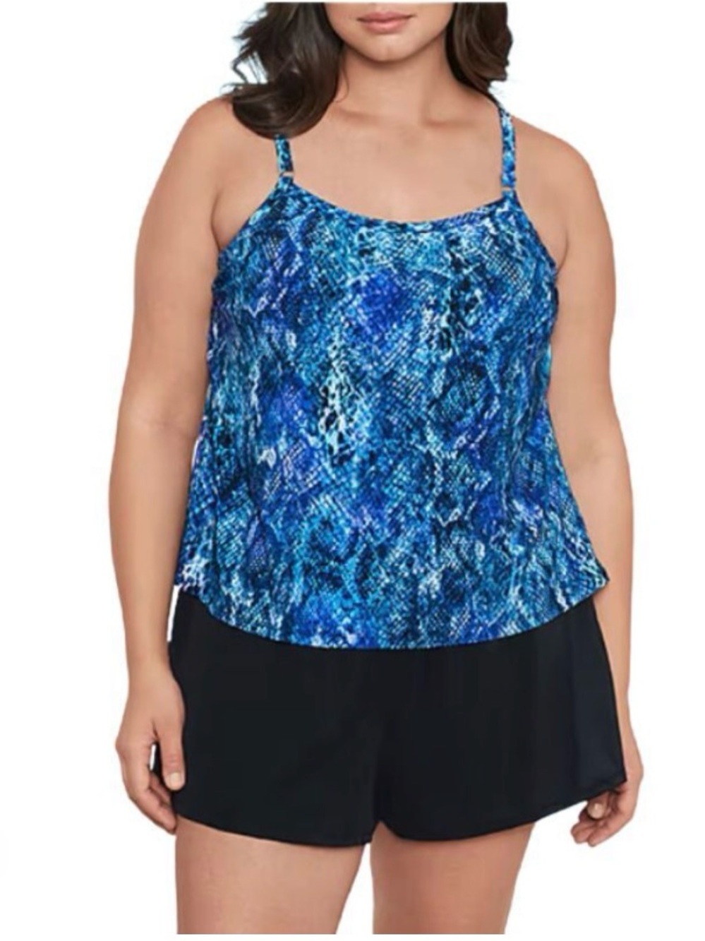 Trimshaper Plus-size Farrah Swim Romper with pockets! One-piece women’s size 20W